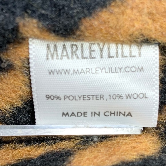 Marley Lilly~NWT~Women's Open Front Wool Blend Leopard/Animal Print Vest~Sz L/XL - Picture 10 of 11